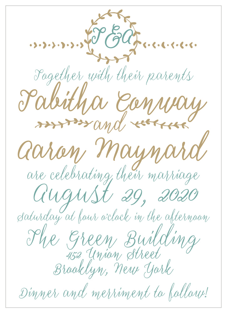 Back to Nature Wedding Invitations