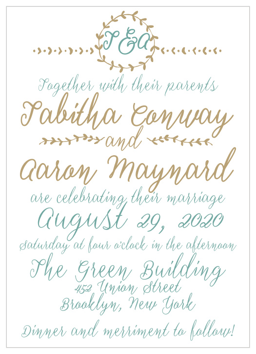 Back to Nature Wedding Invitations