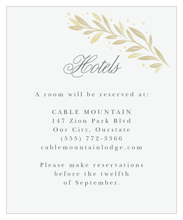 Modern Half Circle Accommodation Cards