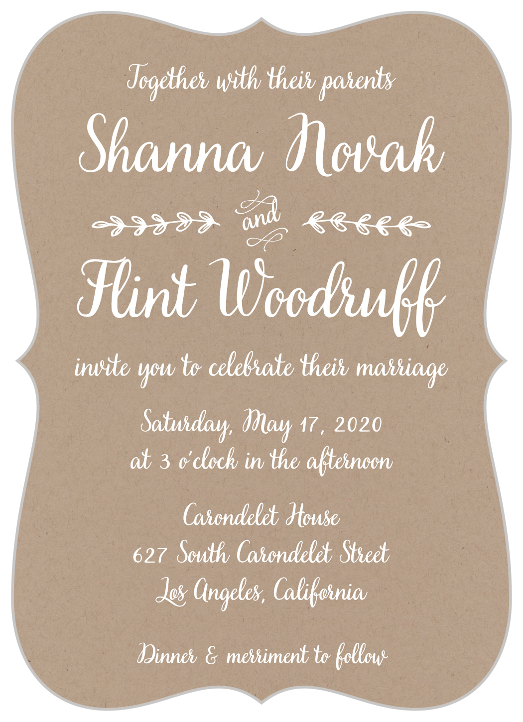 Rustic Country Wedding Invitations