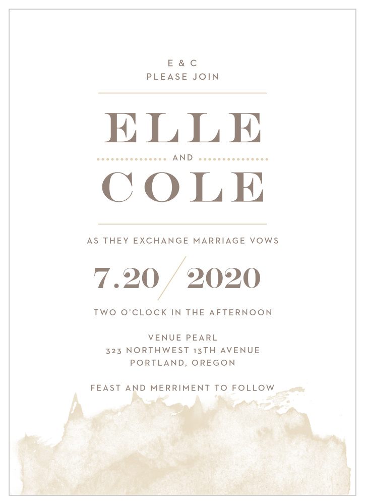 Modern Gold Wedding Invitations