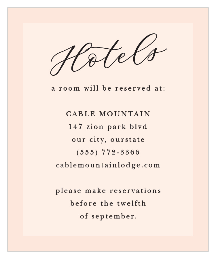 Lovely Photo Accommodation Cards