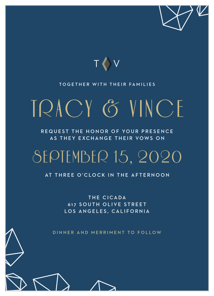 Modern Deco Wedding Invitations