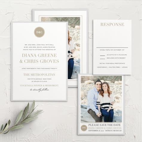 Simply Modern Wedding Invitations