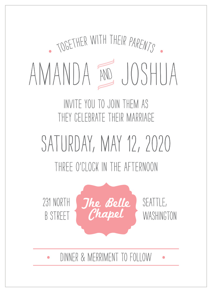 Simple Seal Wedding Invitations