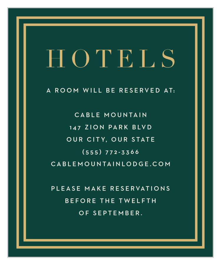 Elegant Overlap Accommodation Cards
