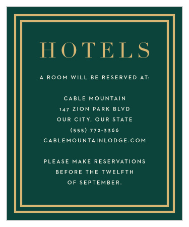Elegant Overlap Accommodation Cards