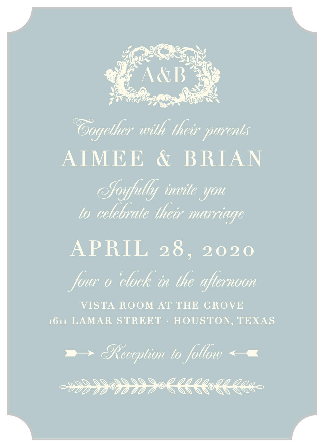 In Cursive Wedding Invitations