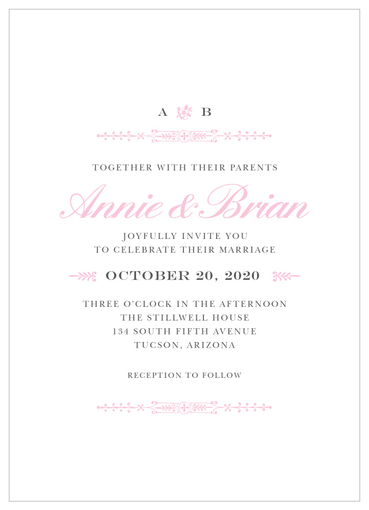 Subtle Elegance Wedding Invitations