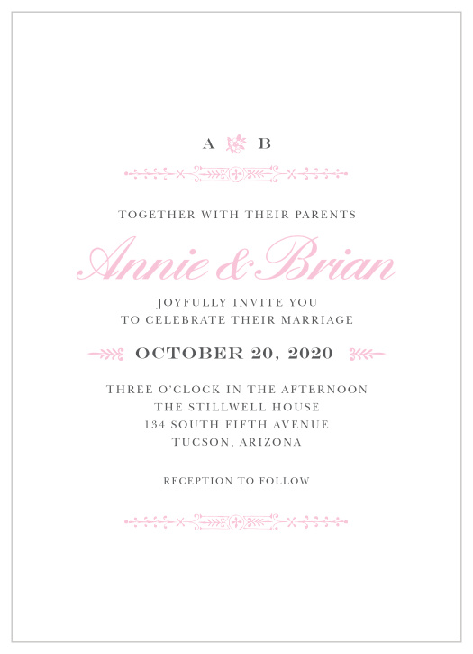 Subtle Elegance Wedding Invitations