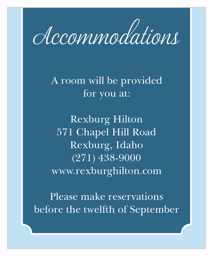 Lace Doily Accommodation Cards