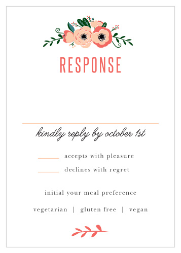 Botanical Love Response Cards