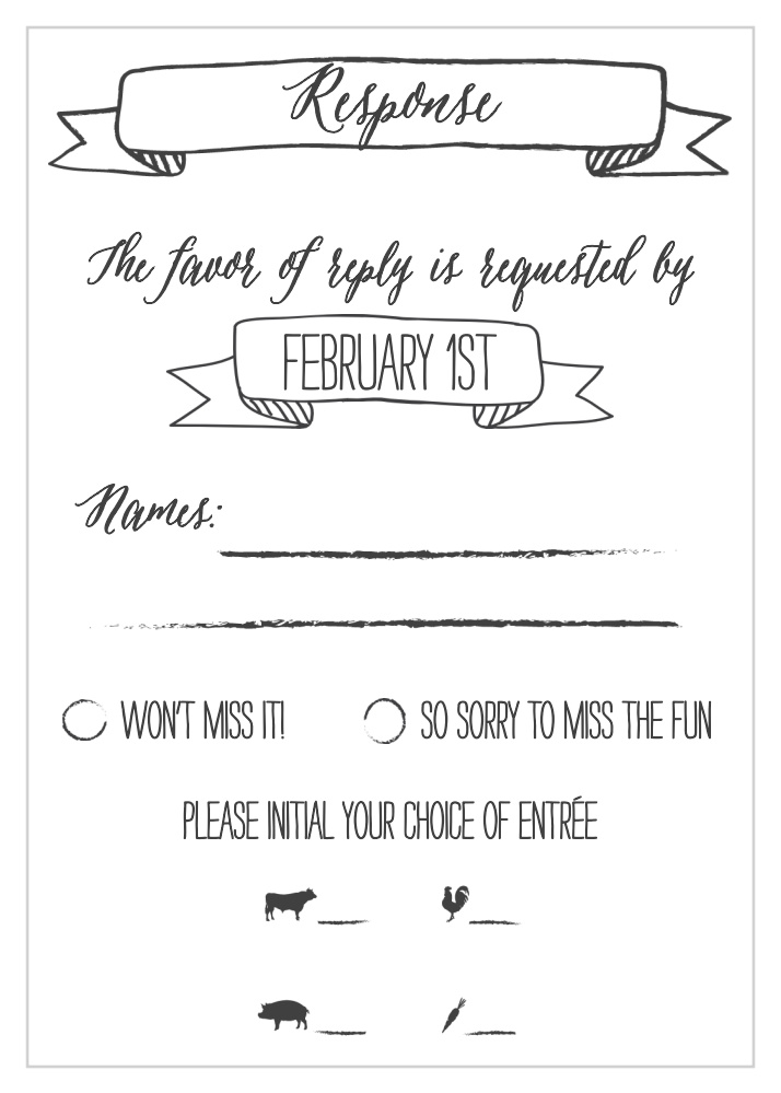 Chalkboard Lettering Response Cards