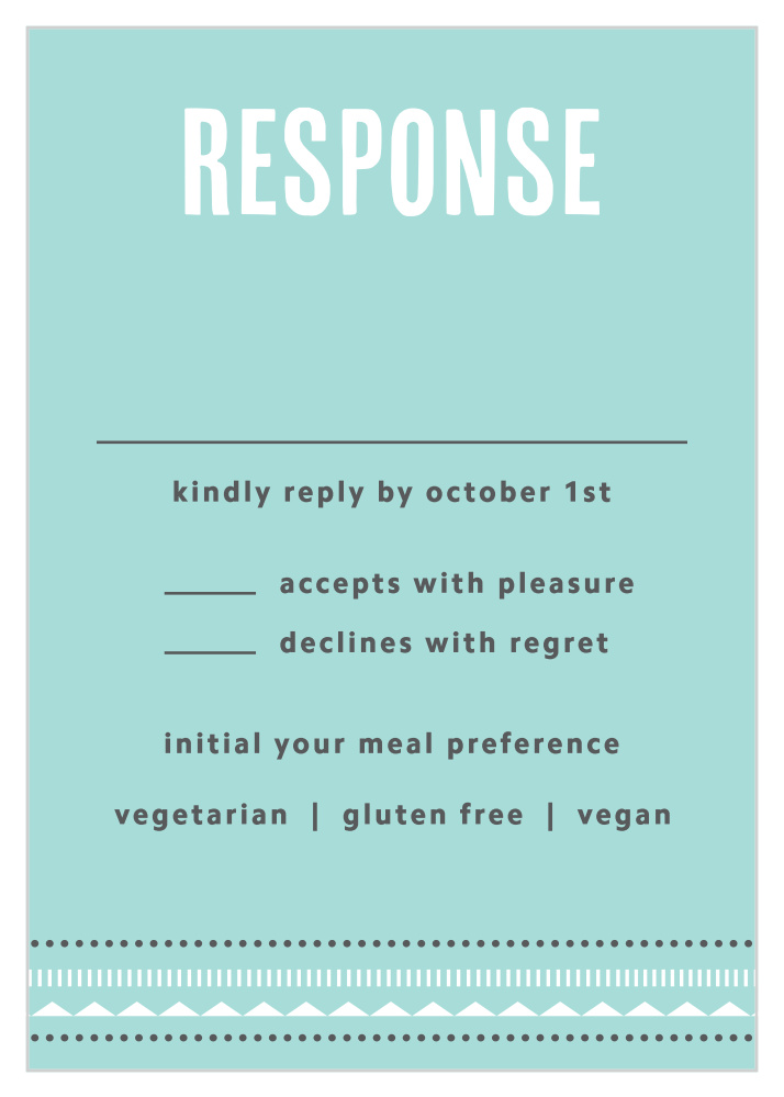 Deco Charm Response Cards