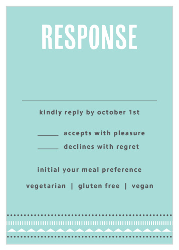 Deco Charm Response Cards