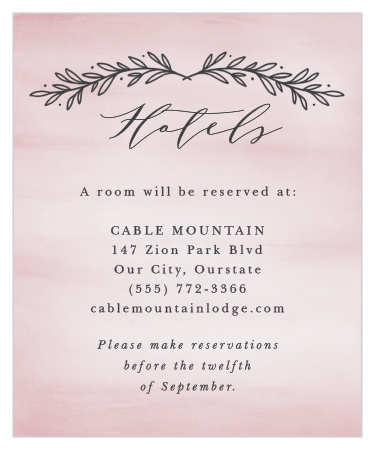 Watercolor Initials Accommodation Cards