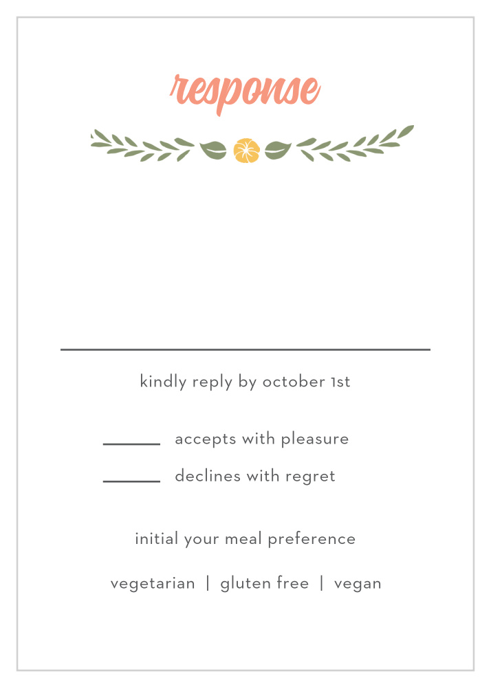 Floral Charm Response Cards