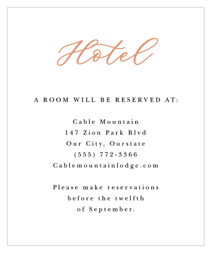 Fading Photo Accommodation Cards