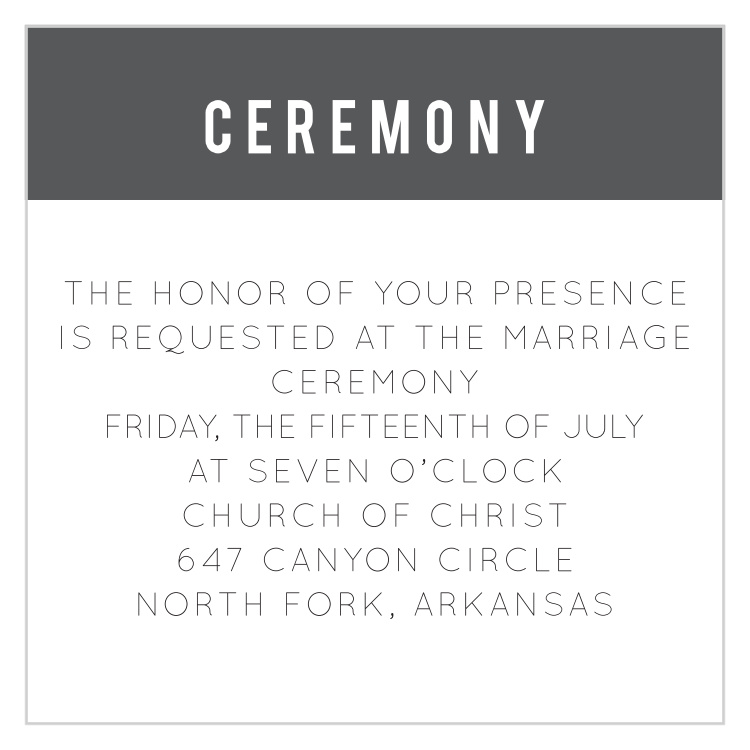 Scrolls & Scallops Ceremony Cards