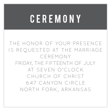 Scrolls & Scallops Ceremony Cards