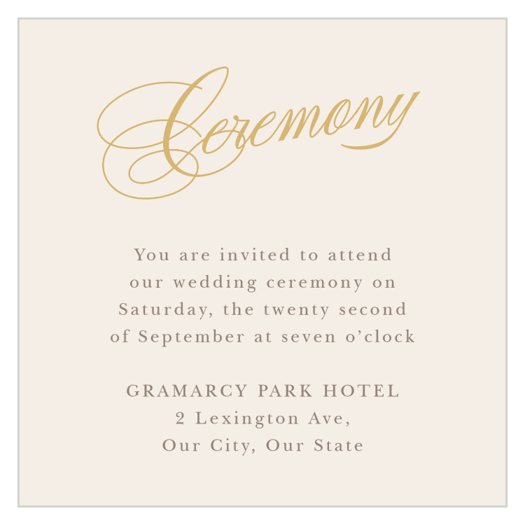 Ribbon & Scrolls Wedding Ceremony Cards