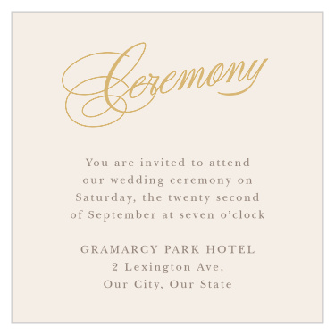 Ribbon & Scrolls Wedding Ceremony Cards