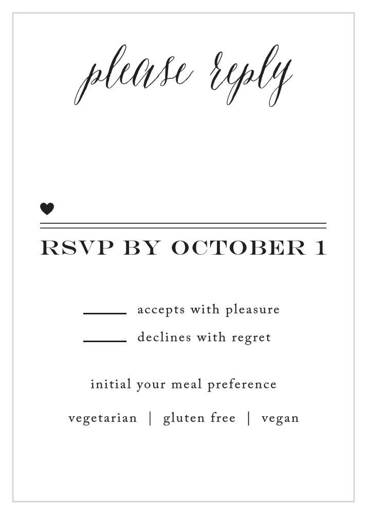 Rustic Chic Response Cards