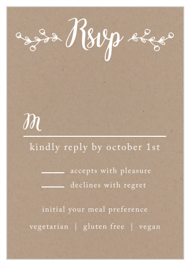 Rustic Country Response Cards