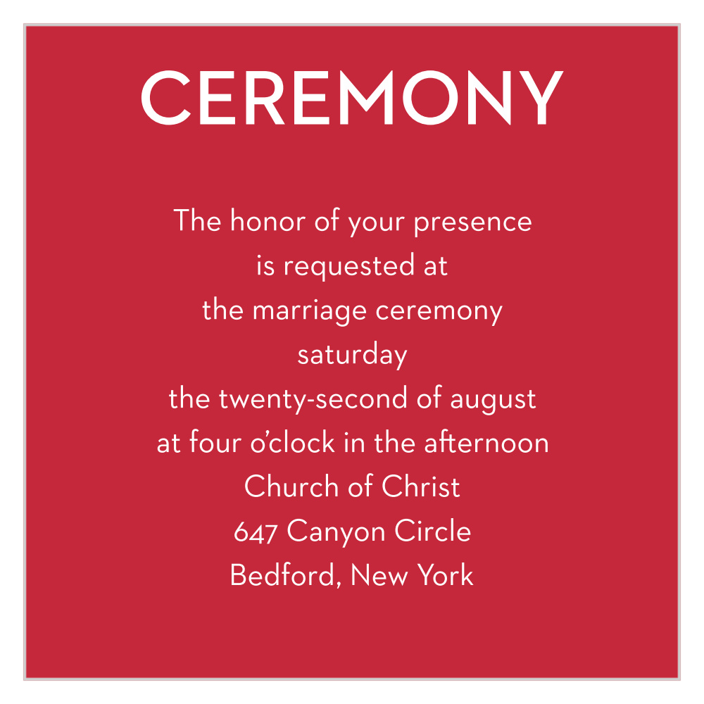 Royal Crown Ceremony Cards