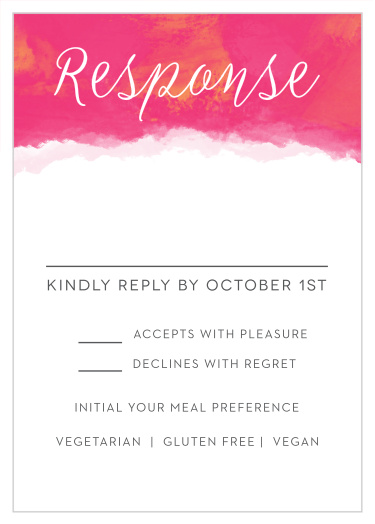Splashy Watercolor Response Cards