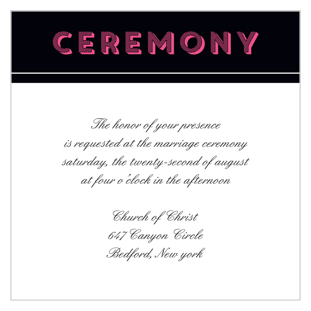 Diamond Cowgirl Ceremony Cards