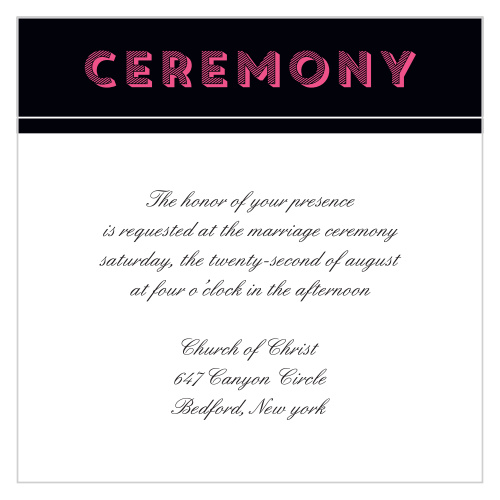 Diamond Cowgirl Ceremony Cards