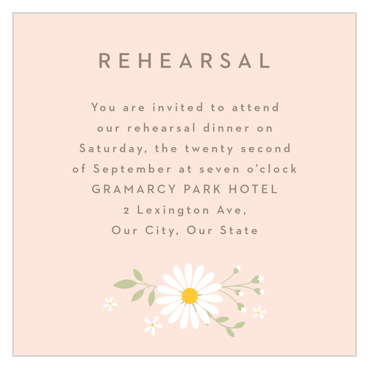 Summer Daisy Rehearsal Cards