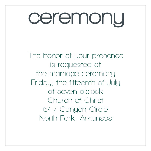 Perfect Ending Ceremony Cards