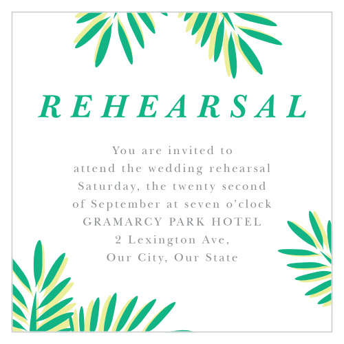 Tropical Dream Rehearsal Cards
