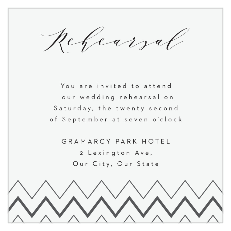 Chevron Ornamental Frame Rehearsal Cards