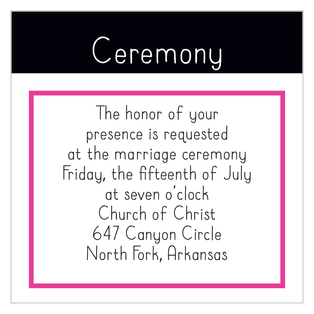 Uniquely Yours Ceremony Cards