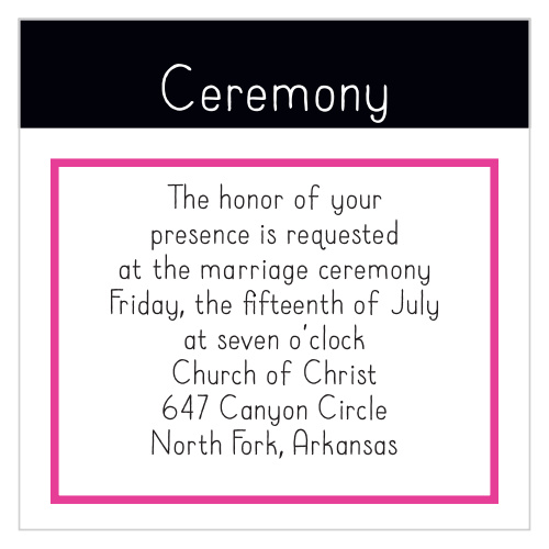Uniquely Yours Ceremony Cards