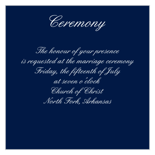 Elegant Spires Ceremony Cards