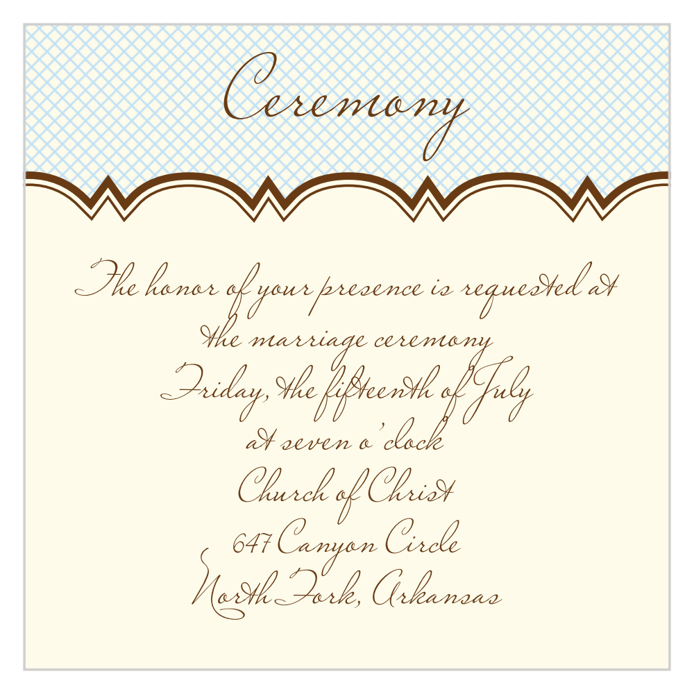 Scalloped Frame Ceremony Cards
