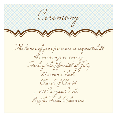 Scalloped Frame Ceremony Cards