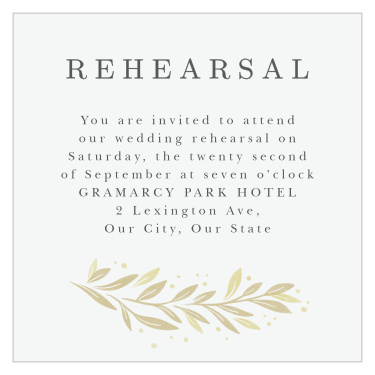 Modern Half Circle Rehearsal Cards