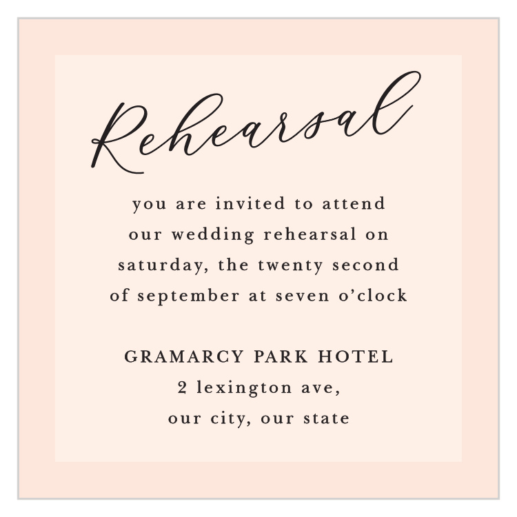 Lovely Photo Rehearsal Cards