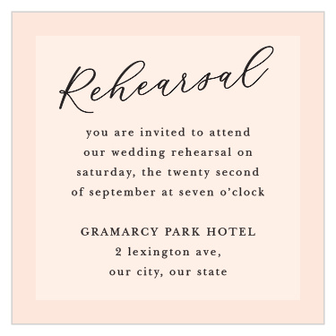 Lovely Photo Rehearsal Cards