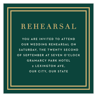 Elegant Overlap Rehearsal Cards