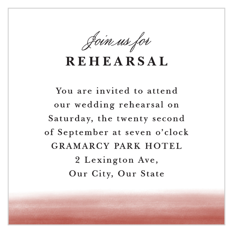 Happy Couple Rehearsal Cards