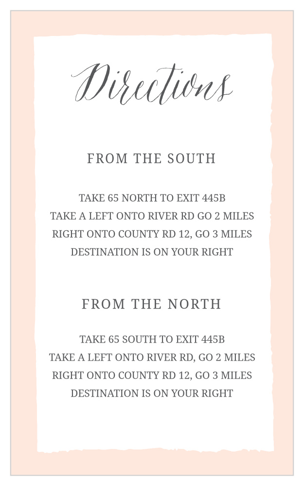 Painted Border Direction Cards
