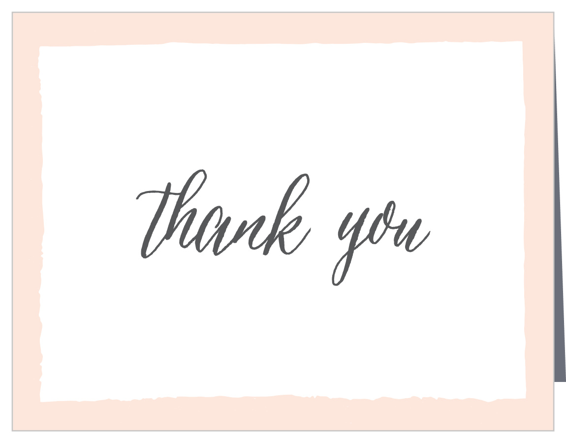 Painted Border Wedding Thank You Cards