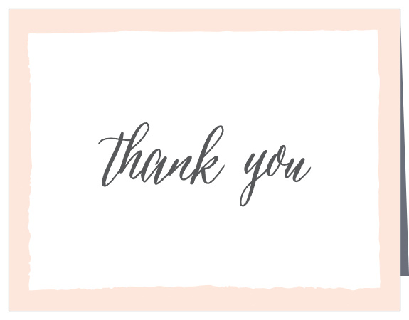 Painted Border Wedding Thank You Cards