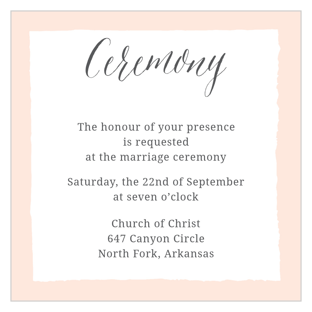 Painted Border Ceremony Cards